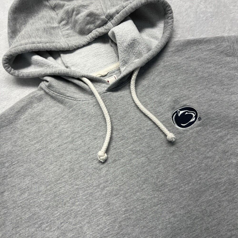 Penn State Nittany Lions 91 League Hoody Sweatshirt Chest Logo Woman M Gray